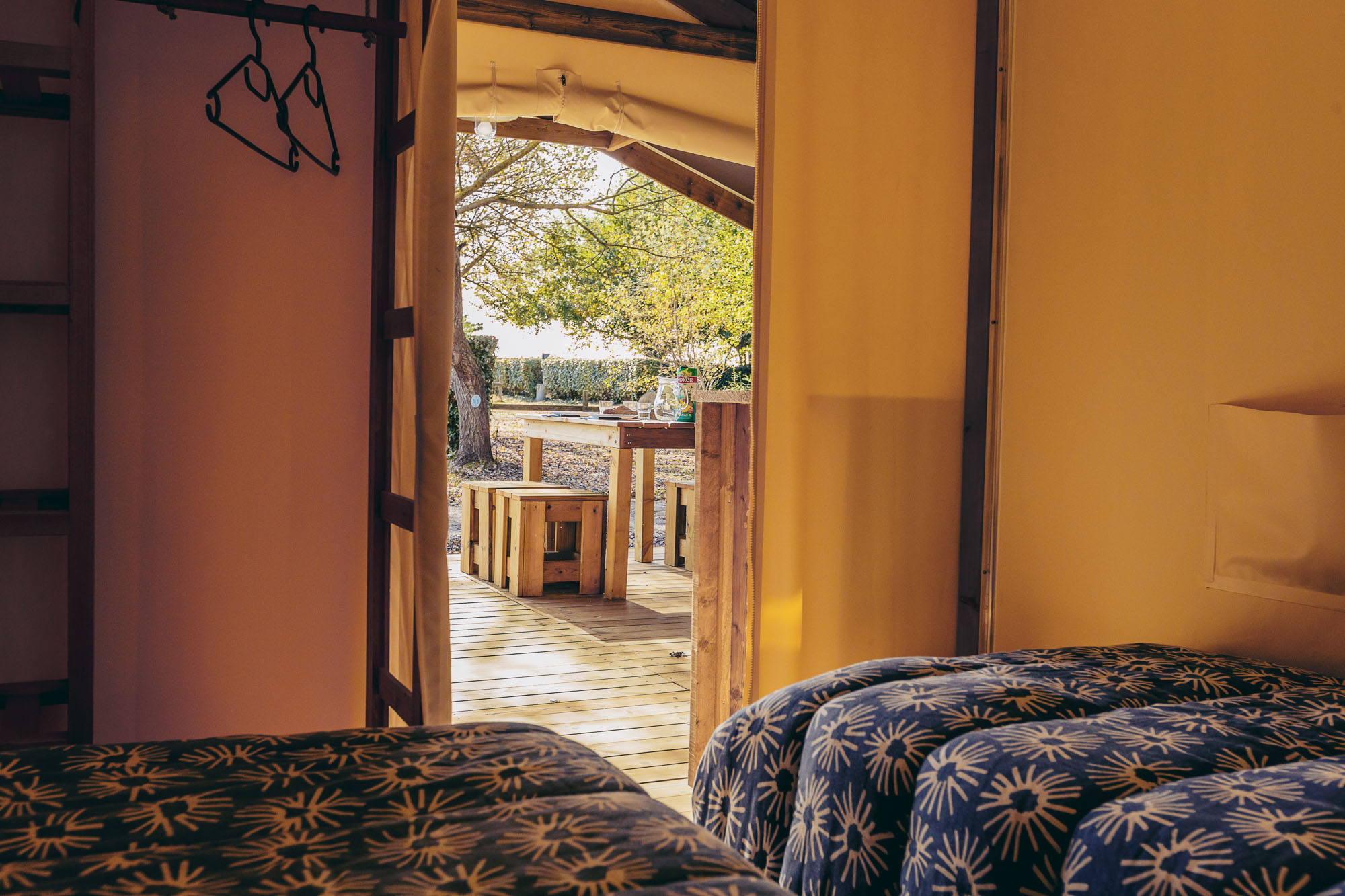 Pointe du Talud mobilhome terrasse twin bed