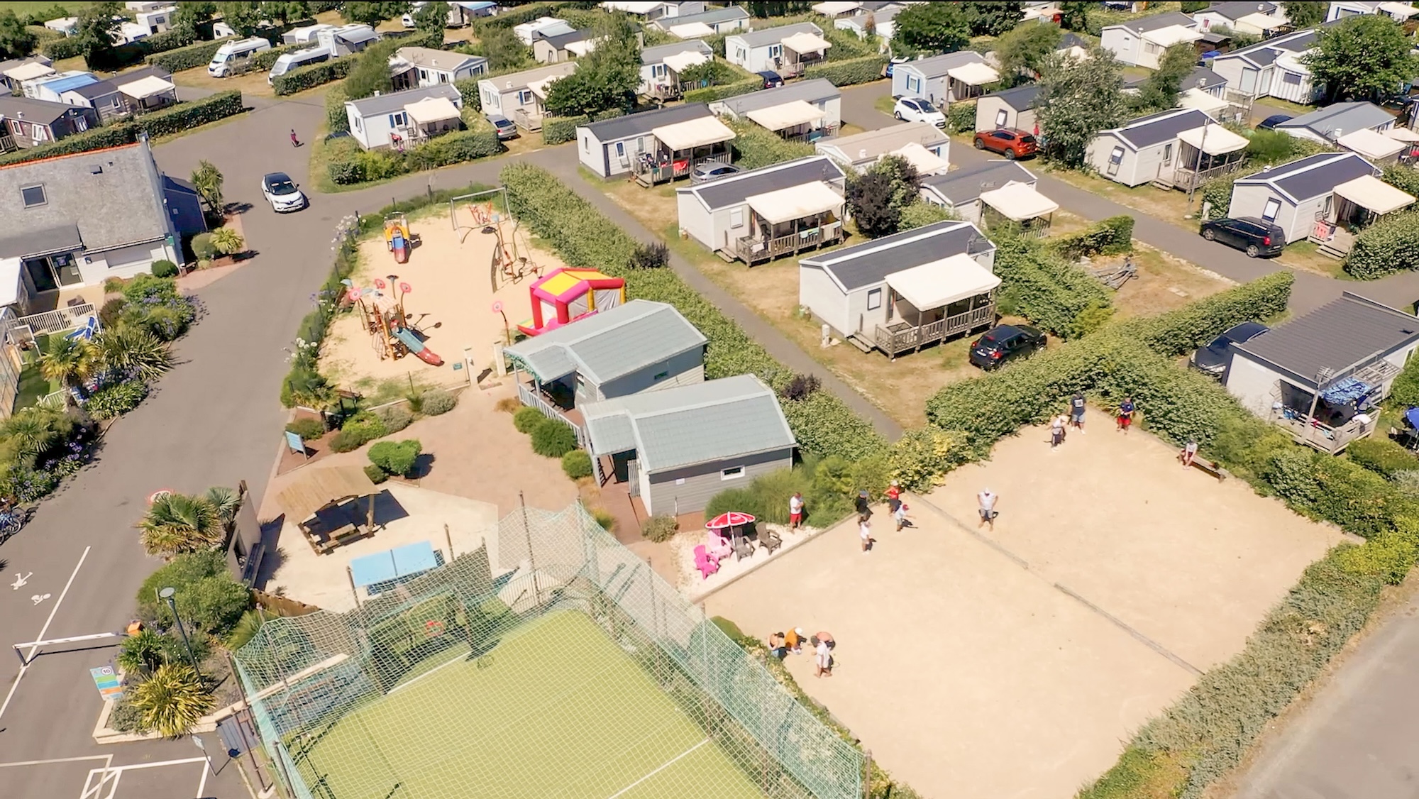 Pointe du Talud vue du ciel aire de jeux terrain